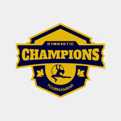 Champions Gymnastic Tournament logo template Thumbnail