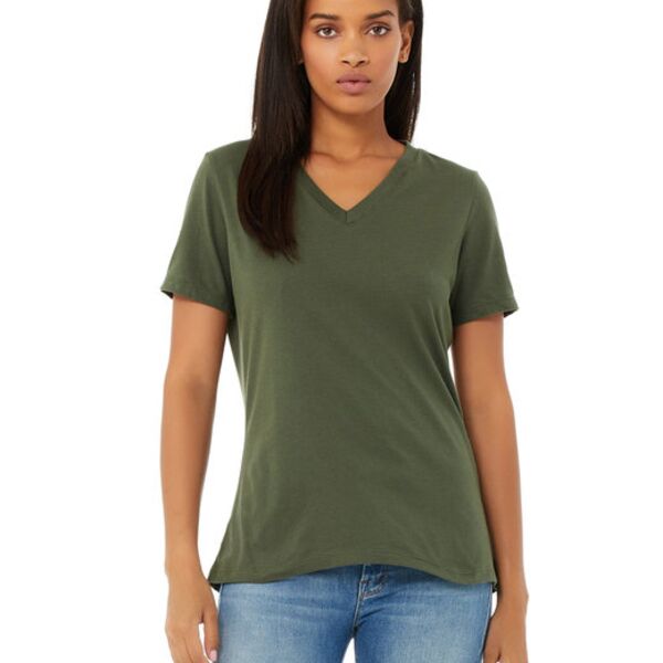 Bella Canvas Ladies' Relaxed Jersey V-Neck T-Shirt Thumbnail