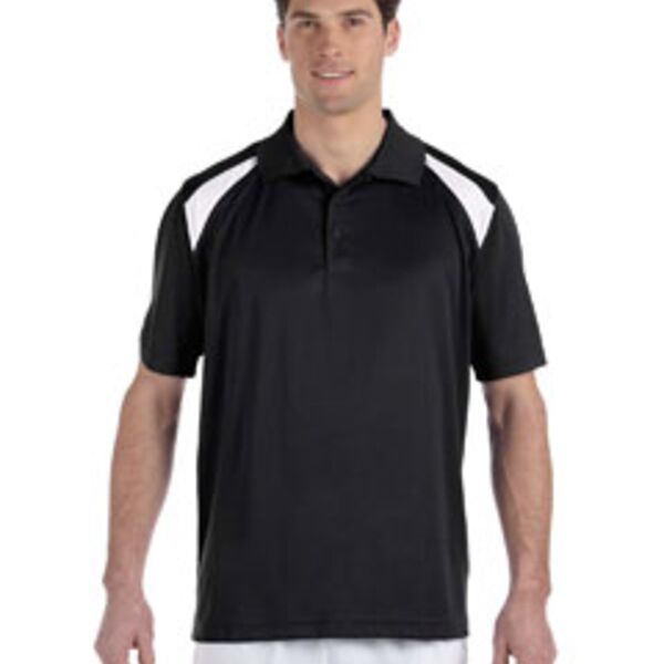 Harriton Adult 4 oz. Polytech Colorblock Polo Thumbnail