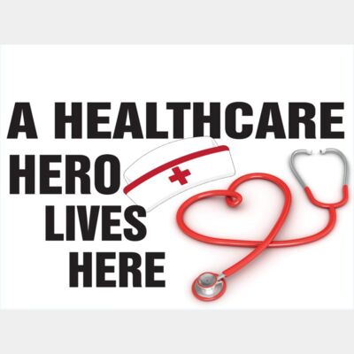 personalize hero sign with nurse hat Thumbnail