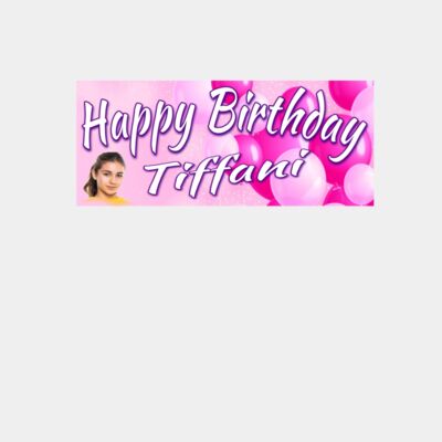 Happy Birthday Banner Pink for a Girl Thumbnail