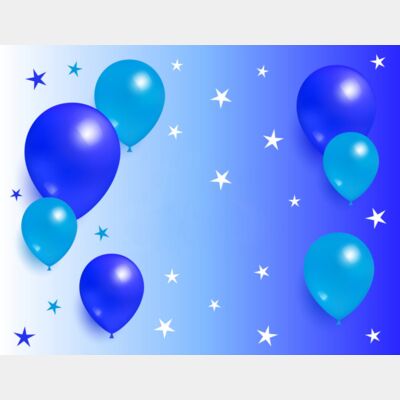 Blue Balloon Birthday background Thumbnail