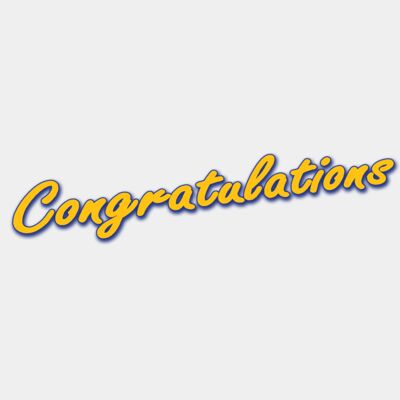 congratualtions blue and Gold Thumbnail