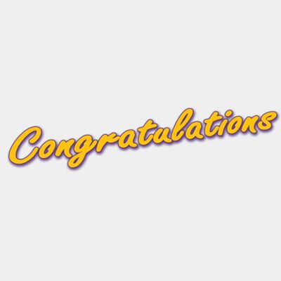 congratualtions purple and Gold Thumbnail