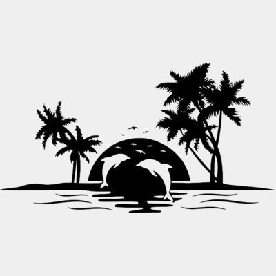 Dolphins palm tree Thumbnail